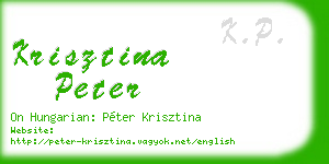 krisztina peter business card
